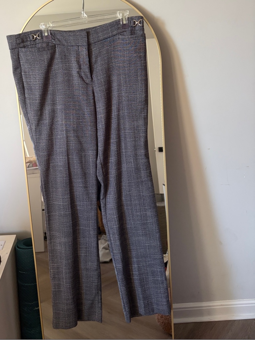 Women’s New York Company 14Gray Plaid Dress Pants - Classic Tailored Fit